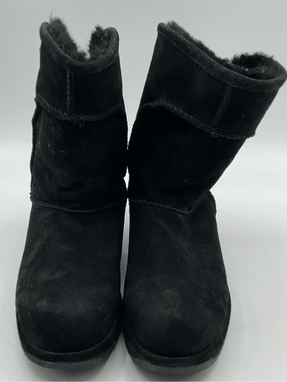 EMU Australia Women’s Black Suede Fleece Lined Mid Calf Winter Boots Size 7